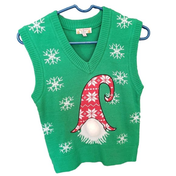 Girls Christmas Ugly Sweater Vest (small) - Picture 1 of 4